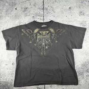 Vintage West Coast Choppers Shirt XL Cyber Y2K Grunge Skull Wings